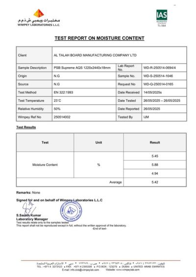 Determination Of Moisture Content
